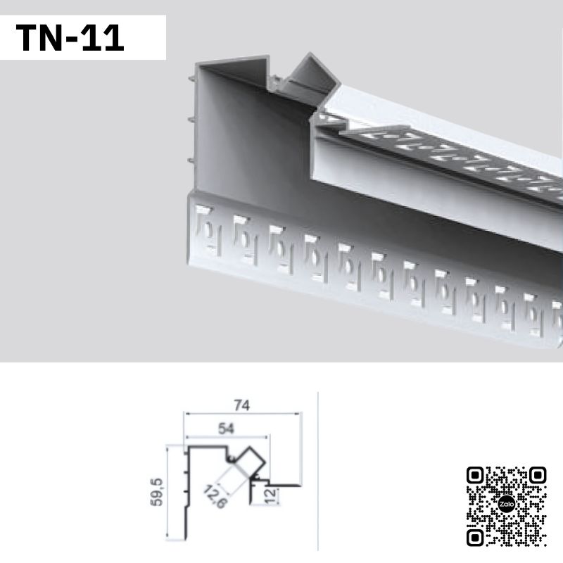 Thanh Nhôm Phào Chỉ Hắt Trần Lắp Âm 3m | TN-11